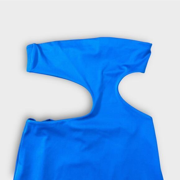 BAOBAB Collection Mambo Asymmetric Cut Out Mini‎ Dress Azulado Blue Large New - Picture 6 of 15